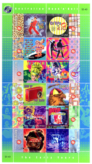 Australian Rock and Roll postage stamps (1998) image