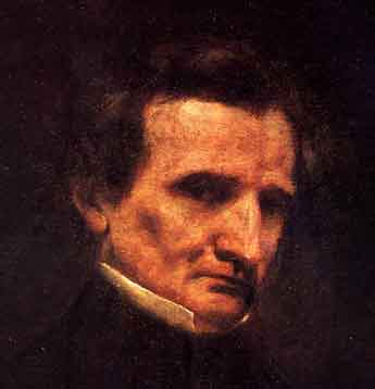 Hector Berlioz in 1850, as painted by Gustave Courbet (image)