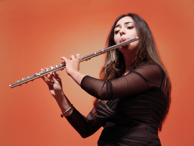 Woman Playing Flute