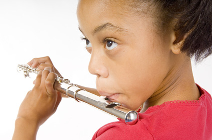Girl Playing Flute