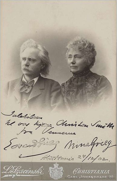 Edvard Grieg and wife Nina (image)
