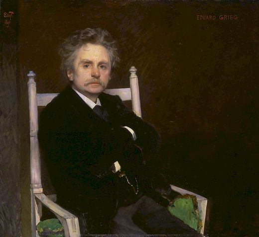 Edvard Grieg - painting by Peterssen (image)