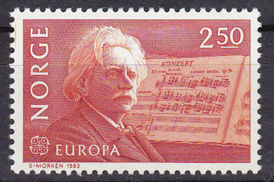 Edvard Grieg - 1983 Norway stamp (image)