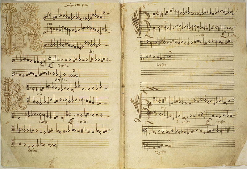 Missa de beata virgine kyrie (Josquin Des Prez) manuscript