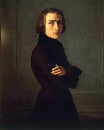Franz Liszt - painting by Henri Lehmann (image)