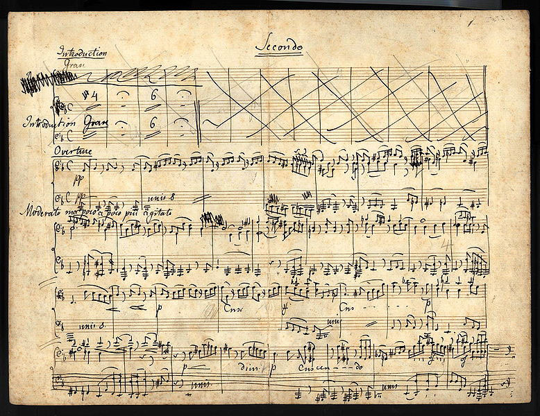Manuscript of Mendelssohn's Elijah (image)