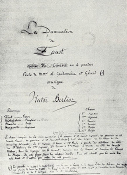 Original MS of Berlioz's La Damnation de Faust (image)