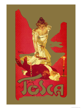 Adolfo Hohenstein poster for Puccini's opera La Tosca (1899) (image)