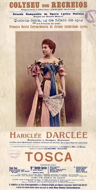 Hariclea Darclee in Puccini's La Tosca, 1914 performance (image)