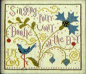 Polly Wolly Doodle cross stitch (image)