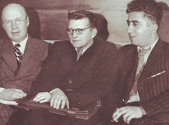 Prokofiev, Shostakovich and Khachaturian, 1940 (image)