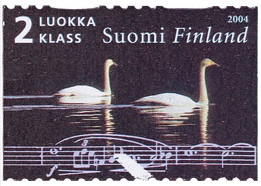 Swans and Sibelius score (image)