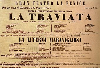 Poster for La Traviata premiere (image)