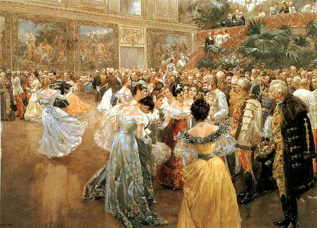 Vienna Waltz/Hofball in Wien - painting by Wilhelm Gause (image)