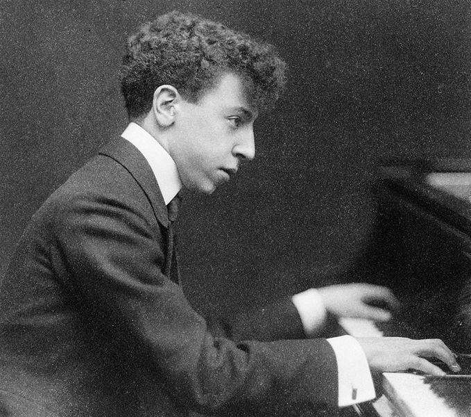 Arthur Rubinstein at piano, c. 1906 (image)
