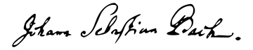 Johann Sebastian Bach signature (image)