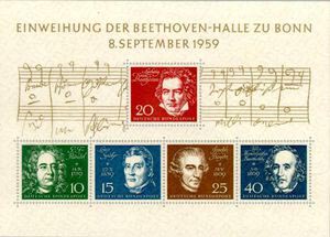 Beethoven's 9th Symphony - 1959 German stamp (image)