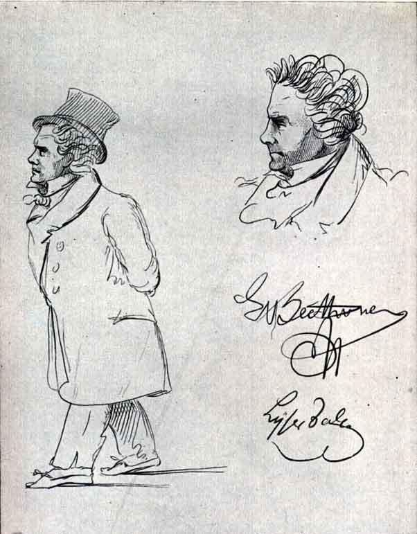 Caricatures of Beethoven in 1815 (image)