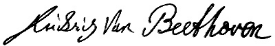 Ludwig van Beethoven's signature (image)