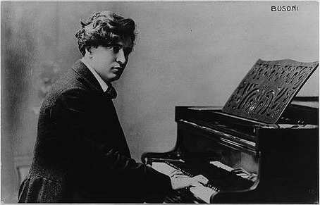 Ferruccio Benevenuto Busoni, Italian pianist and composer, at piano (image)