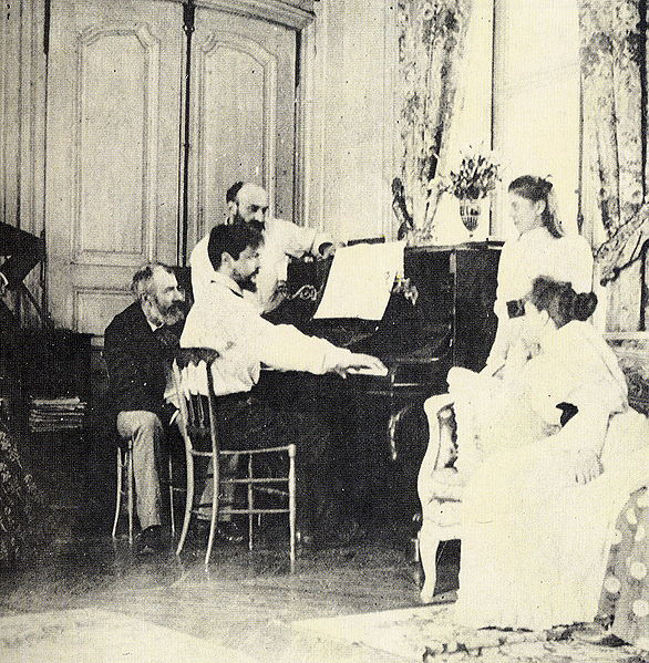 Claude Debussy at the piano, 1893 (image)