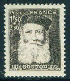 Charles Gounod on 1944 stamp from France (image)