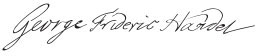 George Frideric Handel signature (image)