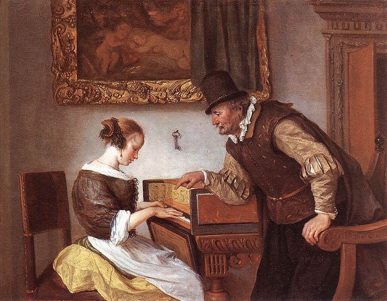 The Harpsichord Lesson, a painting by Jan Steen (image)
