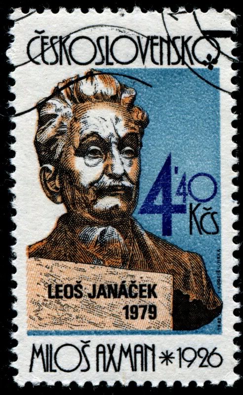 Leos Janacek as shown in Milos Axman's sculpture (image)