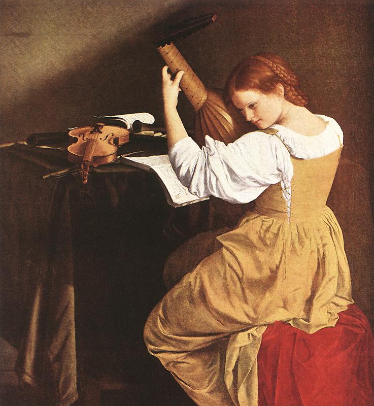 The Lutenist (c. 1626), a painting by Orazio Gentileschi (image)