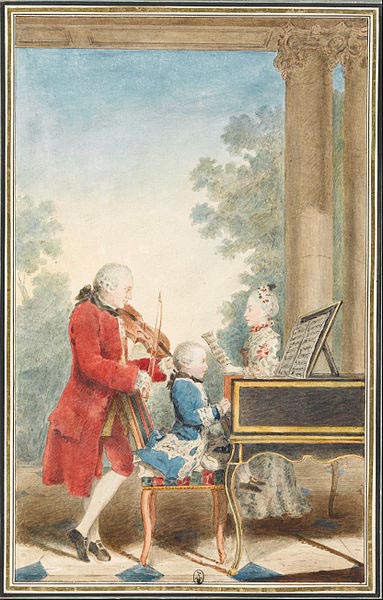 Mozart family on tour, 1763 (image)