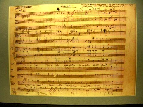 Mozart's Requiem Mass in D Minor - MS in Mozart's handwriting (image)