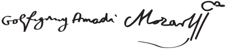 Mozart's signature (image)