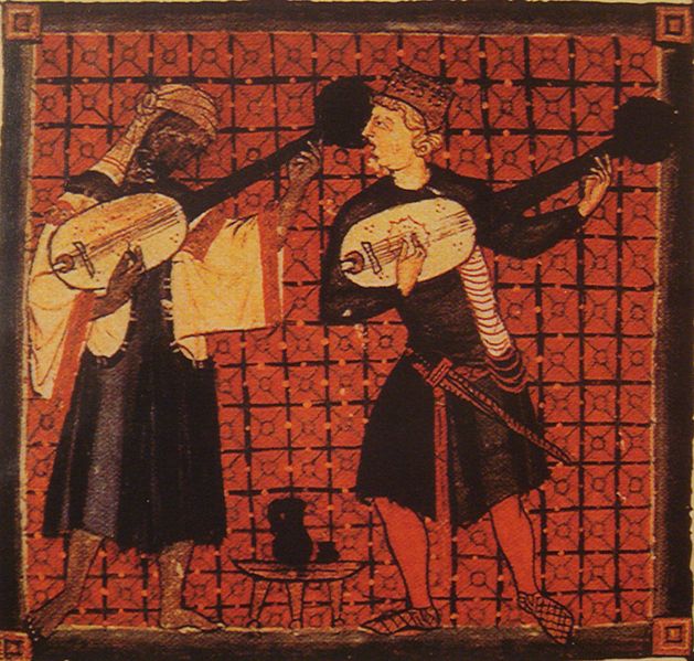 Muslim and Christian musicians playing ouds (image)
