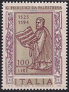 Palestrina on a stamp issued by Italy in 1975 (image)