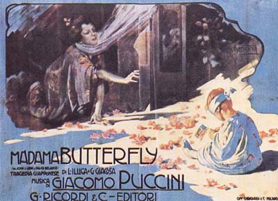 Poster for Puccini's opera, Madame Butterfly (image)