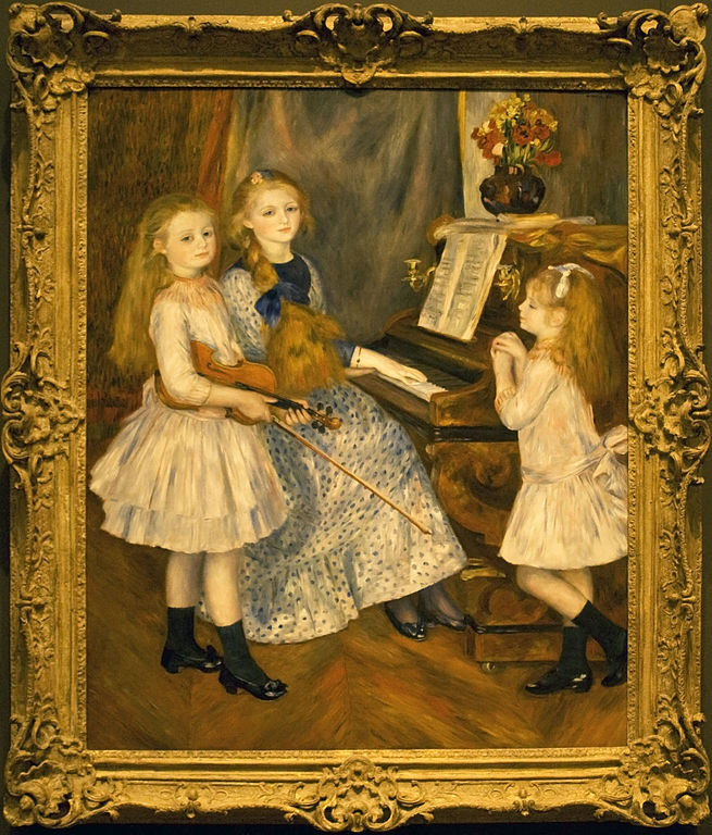 The Daughters of Catulle Mendes by Pierre-Auguste Renoir (image)