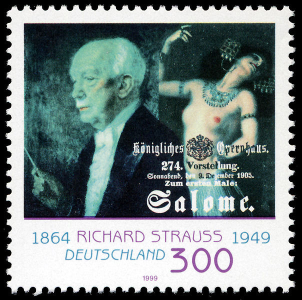 Richard Strauss and his opera Salome - stamp, Germany, 1999 (image)