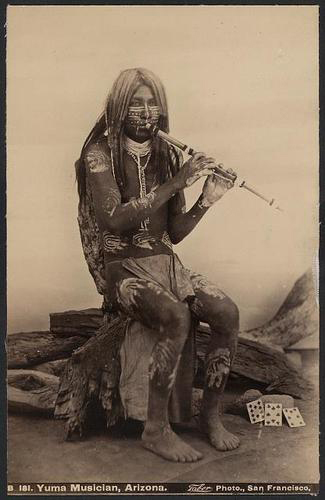 Yuma musician with flute (image)