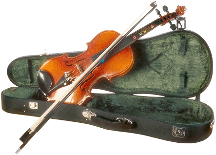 Children's violin, bow and case