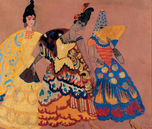 Costume designs for Carmen by Fyodor Fedorovsky, 1907 (image)