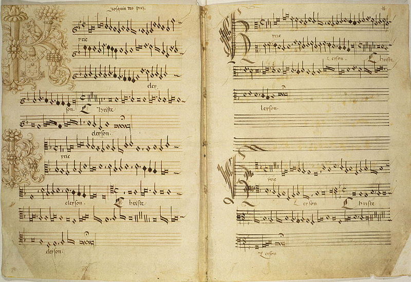 Missa de beata virgine kyrie (Josquin Des Prez) manuscript