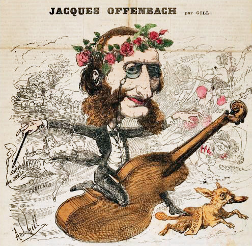 Offenbach caricature by Andre Gill (image)