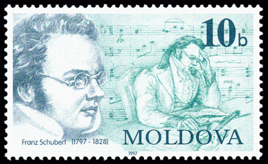 Schubert on Moldova postage stamp (image)