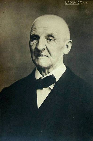 Anton Bruckner, 1910, on old postcard (image)