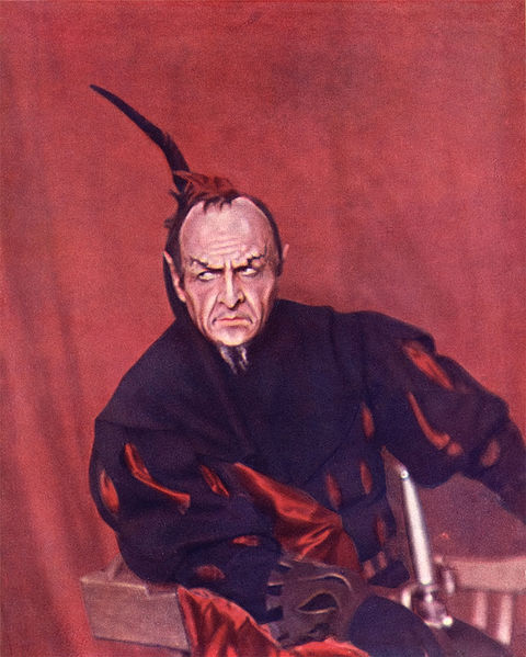 Feodor Chaliapin as Mephisto in Gounod's Faust, Russia, 1915 (image)