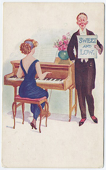 Pianist and singer perform "Sweet and Low" (image)