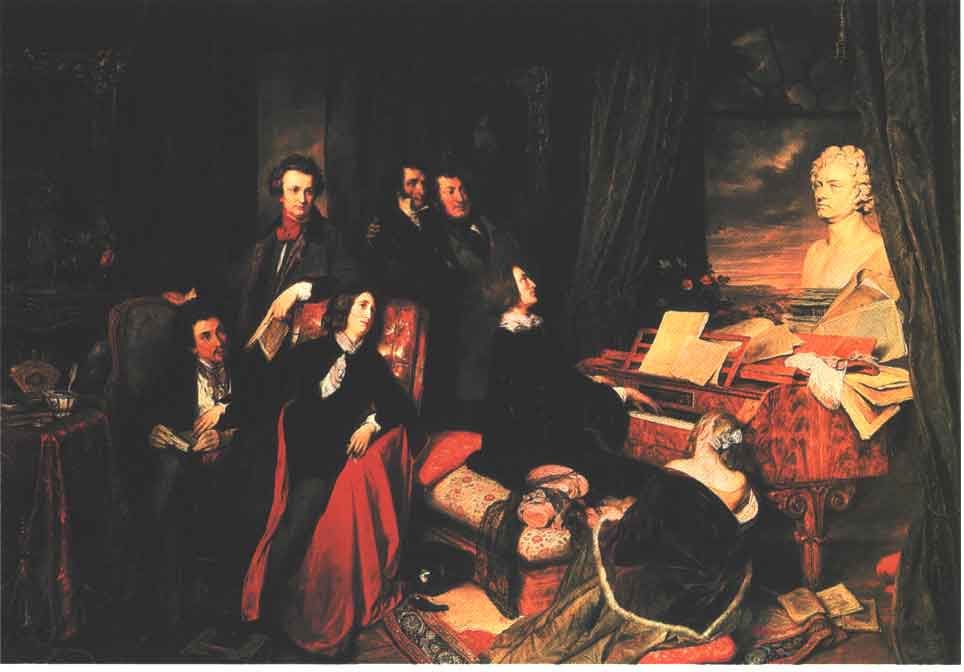Liszt at the piano (image)